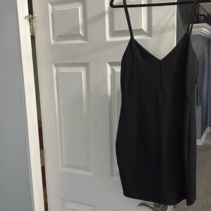 Black mini dress